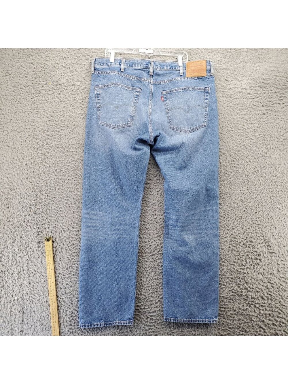 Levis Jeans Mens 40x32 Light Blue 501 Original Fit Straight Leg Denim *Read*